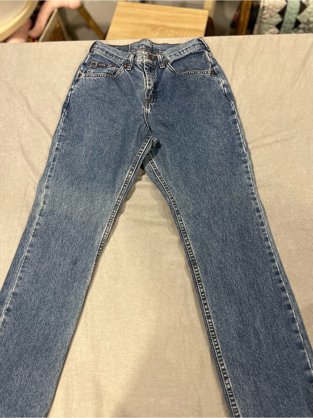 Vintage 90s Denim Riders Lee Jeans Womens 8P USA High Rise Mom 100% Cotton